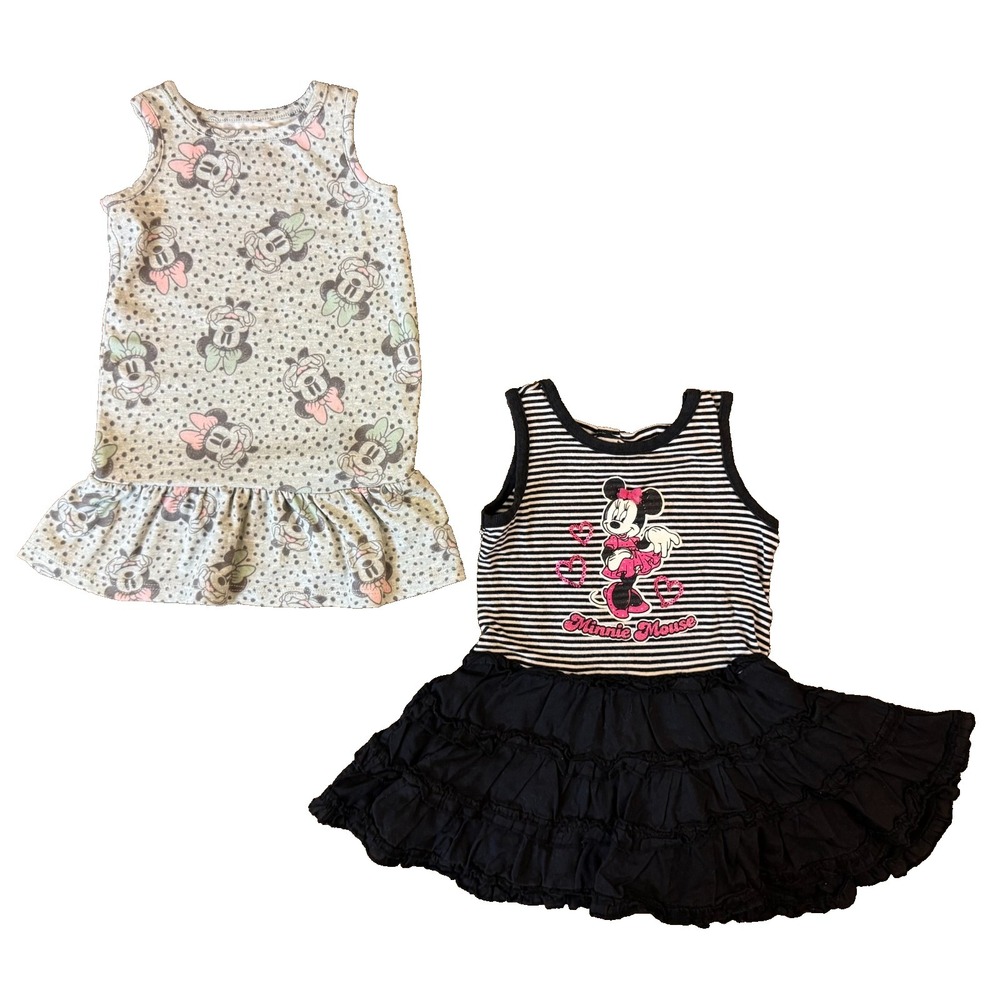 Disney Baby Girl 12 Months Dresses Lot Minnie Mouse Short Sleeved Summer Clothes